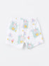 LC Waikiki Crew Neck Printed Baby Girl Shorts Pajama Set